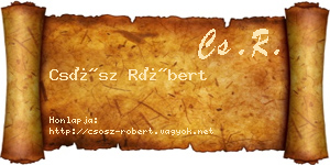 Csősz Róbert névjegykártya