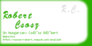 robert csosz business card